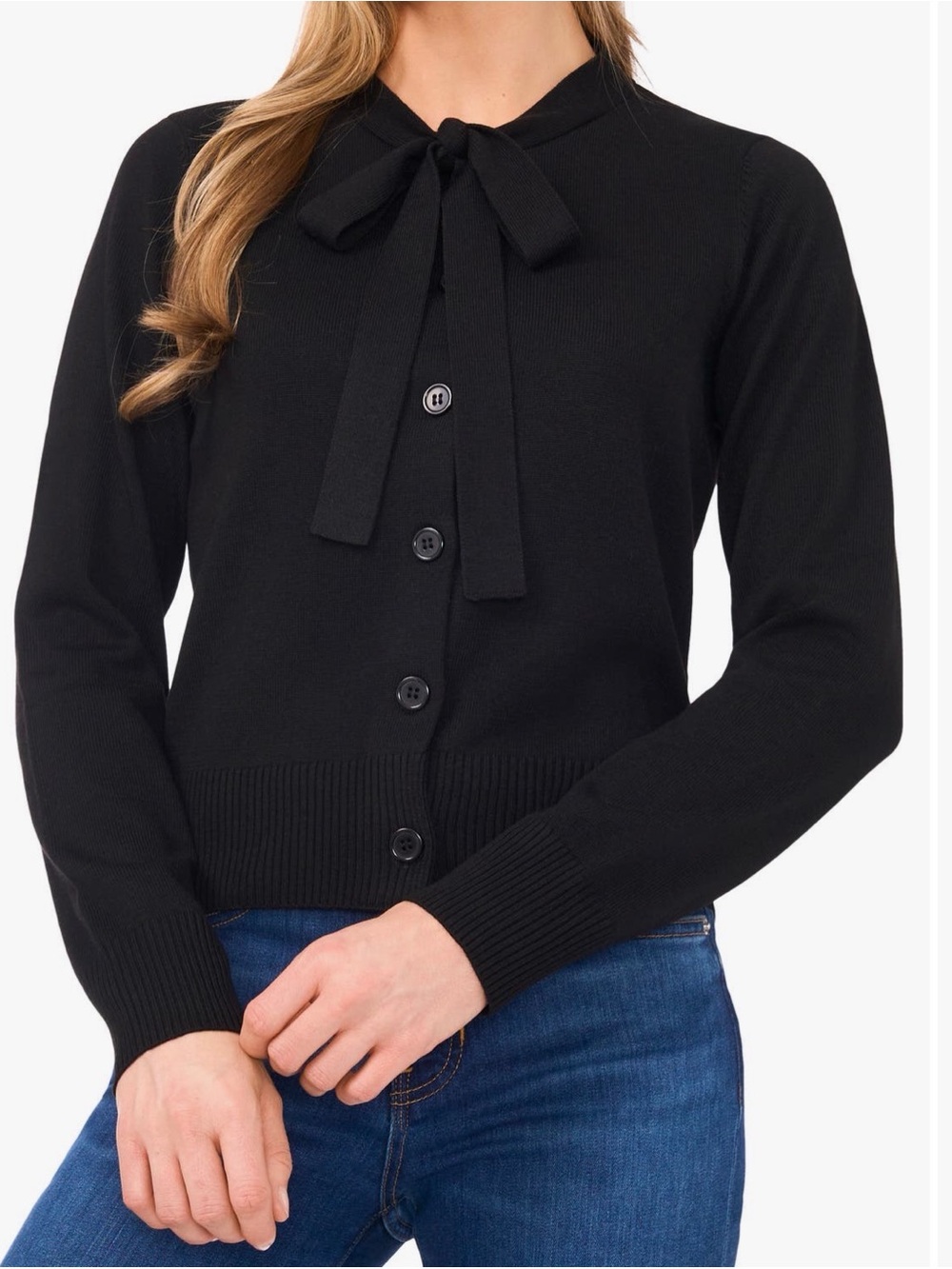 NWT CeCe Merlot Red Tie Front Button Up Cardigan Sweater Medium